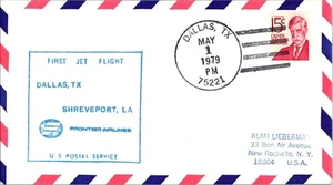 Frontier Airlines Erstflug Dallas Texas - Shreveport Louisiana - 1979 - Bild 1 von 2