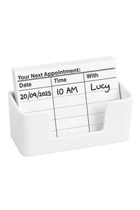 Professional Appointment Reminder Cards Pack of 200 White 300gsm Card Stock - Picture 1 of 8