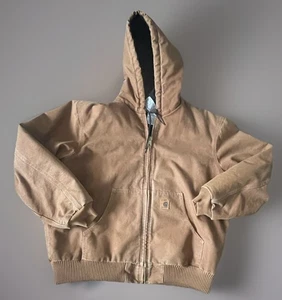 Giacca Carhartt isolata attiva ampia vestibilità anatra lavata marrone cappuccio logo XL JBHS - Foto 1 di 8