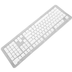 White 108 Key German Keyboard Keycaps Minimalist Mechanical Keyboard Transl TU - Picture 1 of 22
