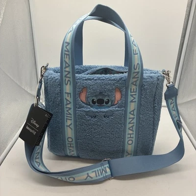 Loungefly Disney Lilo and Stitch Plush Sherpa Tote Bag New w/ Tags - Image 1 of 4