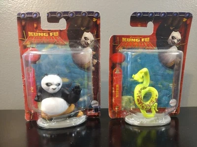 x2 Mini figuras de Kung Fu Panda PO VIPER Mattel Micro Colección Juguetes Decoración de Pasteles Foto 1 de 4