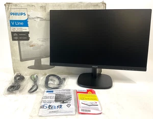 Philips V-Line 23.8" Full HD LCD IPS Monitor 75Hz 1920x1080 243V7QJAB - Picture 1 of 23