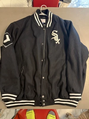 Chicago White Sox Abrigo de Béisbol Chaqueta 4x xxxxl Negro Blanco Niño Grande Bonito Foto 1 de 4