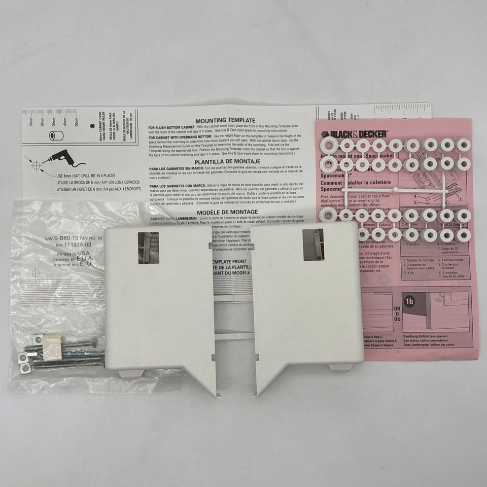 Soportes de montaje para cafetera espaciadora Black & Decker soportes sin usar Foto 1 de 4