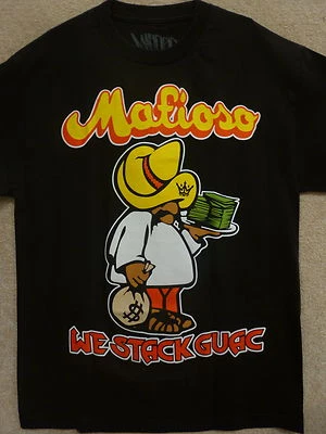 Camisetas para hombre Mafioso "We Stack Guac" --negras Foto 1 de 2