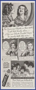 Vintage 1937 COLGATE'S Ribbon Dental Cream Dionne Quintuplets 30's Print Ad - Picture 1 of 1