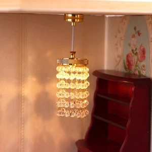 Casa delle bambole scala 1/6 1/12 miniature accessori lampada plafoniera decorazione fatta a mano - Foto 1 di 6
