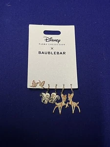 Disney Parks Baublebar Bambi Earrings Set BAMBI FLOWER AND BUTTERFLY NEW 2022 - Picture 1 of 6