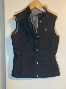 Kate Lord Full Zip Golf Vest Women’s Medium Whatley Quilted black embroidered - Picture 1 of 6