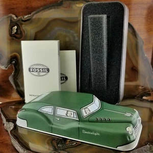 New Vintage FOSSIL Watch Classic Car ELECTRALIGHT Collectible Tin Box & Manuals - Picture 1 of 10