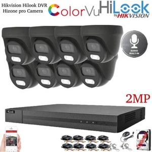 HIKVISION CCTV SECURITY SYSTEM 2MP AUDIO MIC CAMERA ColorVU Outdoor Night Vision - Picture 1 of 26