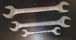 Vintage Lot of 3 Craftsman -V- Series Open End SAE Wrenches - USA - Picture 1 of 2