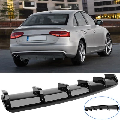 For Audi A3 A4 A5 A6 A7 A8 Rear Bumper Diffuser Lip Spoiler Splitter Gloss Black - image 1 of 4
