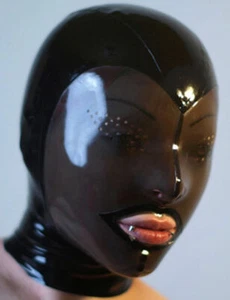 100% Latex Rubber Kopfbedeckung tigth Anti-Clip Cosplay Hood Zipper S-XXL - Picture 1 of 5