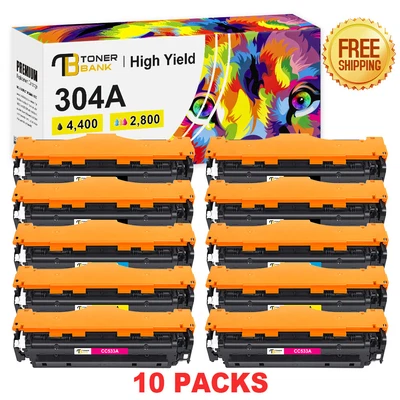 10PK CC530A Toner Set For HP 304A Color LaserJet CP2025DN CP2025N CM2320NF MFP - Image 1 of 4