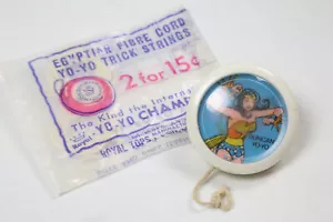 Vintage 1973 Duncan Wonder Woman Linticular yo-yo DC Comics w/string & bonus - Picture 1 of 2