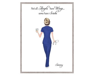 PERSONALISED BEE Gift for Nurse,Healthcare Worker, Doctor Personalised Present,Hero Angel UNFRAME