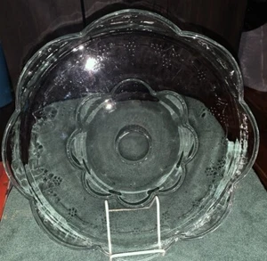 Pfaltzgraff  Glassware Platter “ Blossom” Pattern. 12 Inches.  In Original Box. - Picture 1 of 11