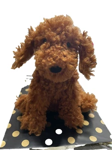 Juguete de peluche mullido Jellycat COOPER DOODLE DOG raro marrón rizado cachorro mascota etiqueta - Imagen 1 de 16