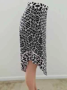 NEW INC Women Skirt Size PP Black Combo Tribals Polyester Spandex  A5 - Picture 1 of 6