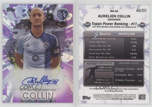 2014 Topps MLS Maestros Auto Purple /50 Aurelien Collin #MA-AC Auto
