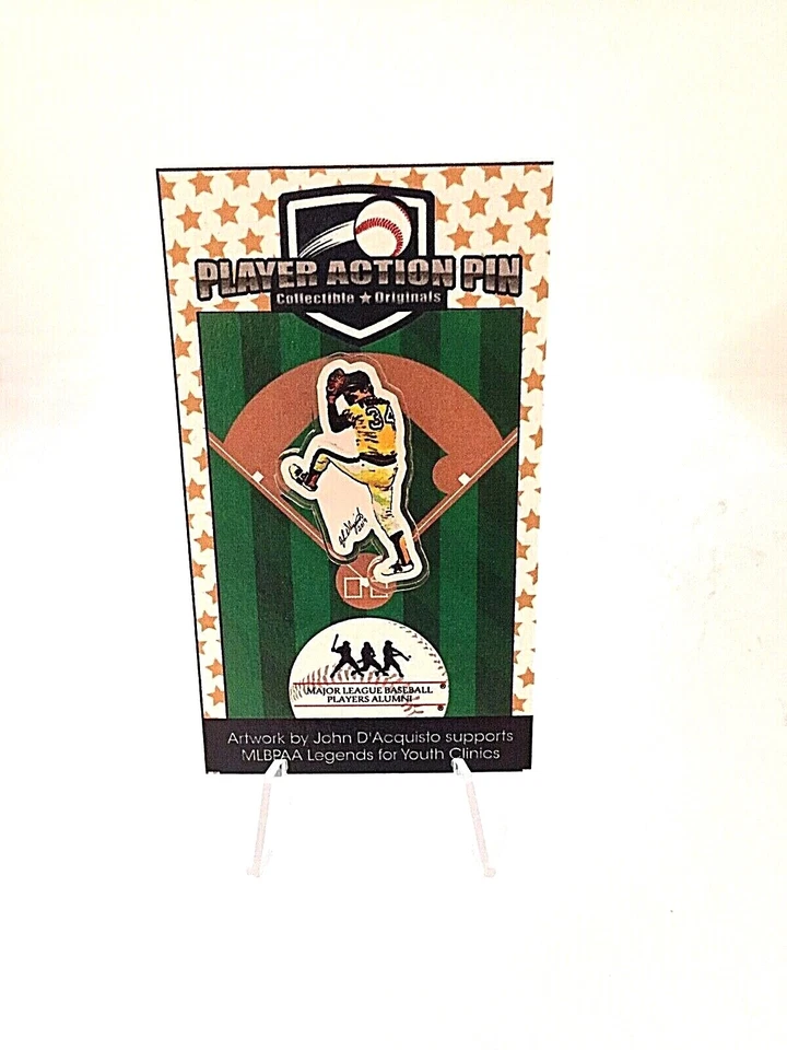 Oakland Athletics Rollie Fingers lapel pin-Collectible-HOF 92-with display stand - Image 1 of 1