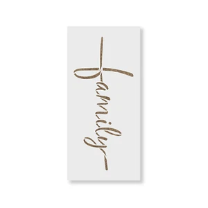 Family Cross Stencil - Durable & Reusable Mylar Stencils - Picture 1 of 5