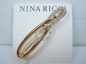 Nina Ricci Gold Plated Brooch with Swarovski Crystals - 3903 - Picture 1 of 3