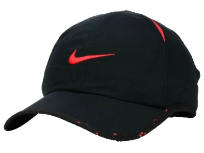 NEW NIKE 2013 Adult DRI-FIT FEATHERLIGHT Golf/Pickleball Hat-Black/Red 611810 - Image 1 of 2