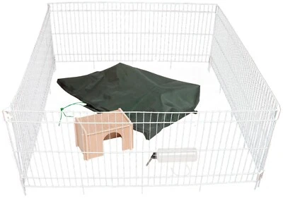 Freilaufgehege Quadrat Freigehege Kaninchen Nager Auslauf Kleintiergehege Set