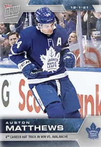 2021-22 TOPPS NOW NHL STICKER TORONTO MAPLE LEAFS AUSTON MATTHEWS #138 HAT TRICK - Bild 1 von 1