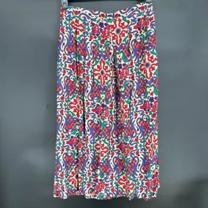 Gonna donna vintage midi boho claude anni 70 plissettata vecchio mondo stampa floreale 11/1 - Foto 1 di 10