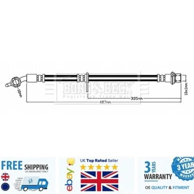 Brake Hose BBH7269 For Toyota CAMRY 01-06 9094702878 - Image 1 of 2