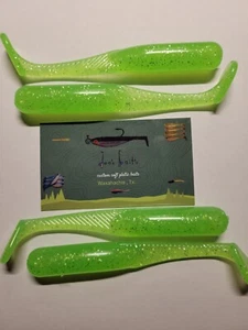 5" Swimbait, Round Nose, Neo Lime, 10 Stück, Dee's Baits - Bild 1 von 1