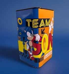 NEW Sonic The Hedgehog Money Box Tin Team Sonic Knuckles Tails - Picture 1 of 11