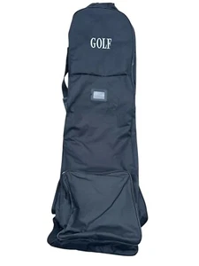 Golf Travel Bag With Wheels BLACK Zippered With Shoe Zip Compartment NWOT - Picture 1 of 7