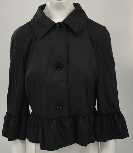 Giacca in peplum Valentino Grigio Antracite Manica Lunga 3 Bottoni taglia 48 12