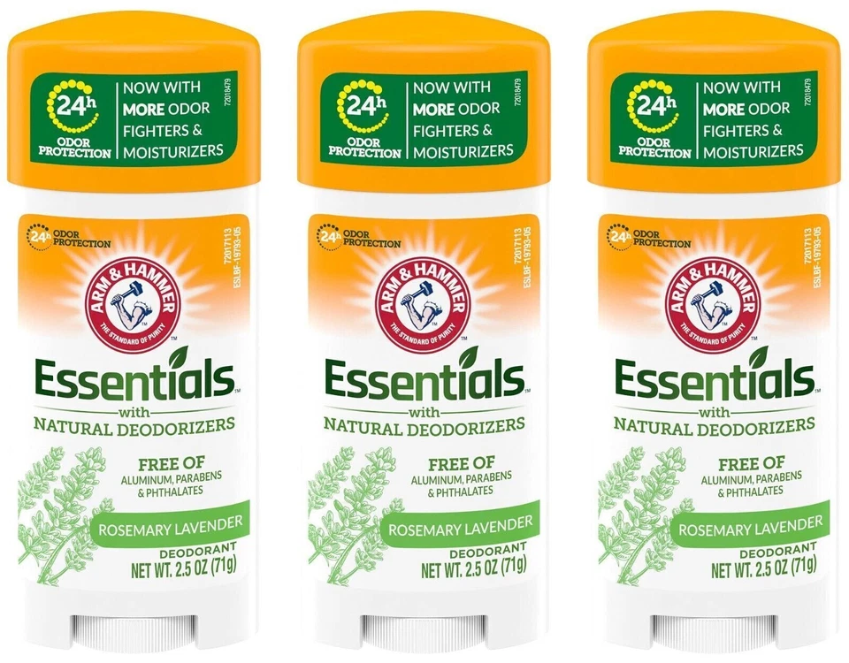 Desodorante BL Arm & Hammer 2,5 oz Essentials romero lavanda -- PAQUETE DE TRES Foto 1 de 1
