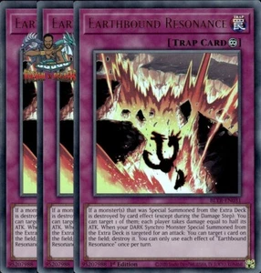 Yugioh! 3x Earthbound Resonance BLTR-EN031 ultra raro primera edición casi nuevo - Imagen 1 de 1