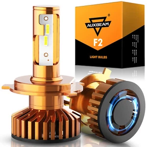 AUXBEAM 9003 H4 LED Headlight Bulb High Low Beam Kit Super White 10000LM 6000K - Picture 1 of 12