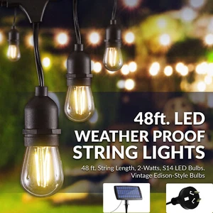 15M-18M LED Festoon String Light Bulb Party Outdoor Shatterproof - Picture 1 of 16