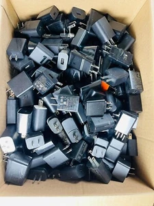 Lot Of 100 - OEM Assorted Wall Adapter USB-A Port - Black - 2Amp - Used - Picture 1 of 1