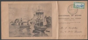 NEW ZEALAND 1948 OTAGO CENTENNIAL ILLUSTRATED SOUVENIR COVER "FDC" (ID:R61493) - Picture 1 of 1