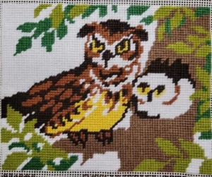 "Artcraft Concepts de colección TERMINADO #871808 1979 agujas de búho 11"" x 14" - Imagen 1 de 11