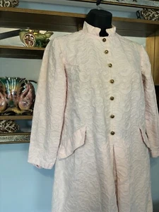 Vintage Light Pink Cotton 1960’s Nehru Mini Dress, Sz s - Picture 1 of 6