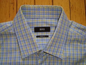 HUGO BOSS MEN'S BLACK LABEL SHARP FIT DRESS SHIRT SIZE 16 & 34-35 HARDLY WORN! - Picture 1 of 10