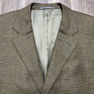 Ermenegildo Zegna Blazer Mens 54L (US 46L) Cashmere Wool Houndstooth Sports Coat - Picture 1 of 15