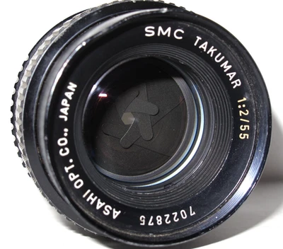 VTG Pentax SMC Takumar 55mm f2 Prime Portrait Lens M42 Screw Mount - Clean Glass - Image 1 of 4