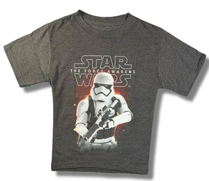 STAR WARS JUNGEN SHIRT - THE FORCE GR. 4 - DUNKELGRAU PRINT - TOP TEE GRAFIK KINDER - Bild 1 von 1